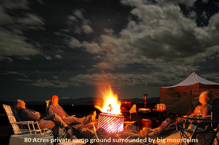 campfire at night nevada-camping-land-for-sale