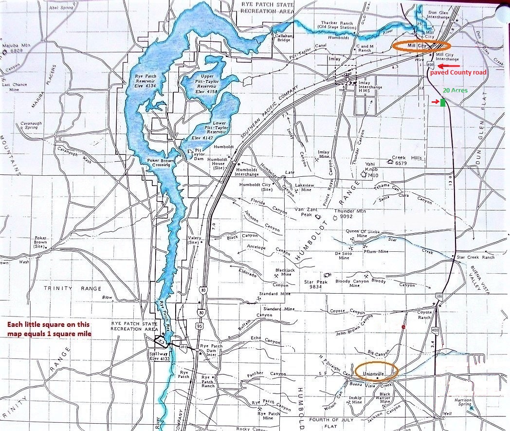 Driving Directions to 20AC nevada-land-cheap-for-sale